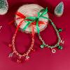 Snowflake Santa Pendant Trendy Creative Collarbone Chain Necklace