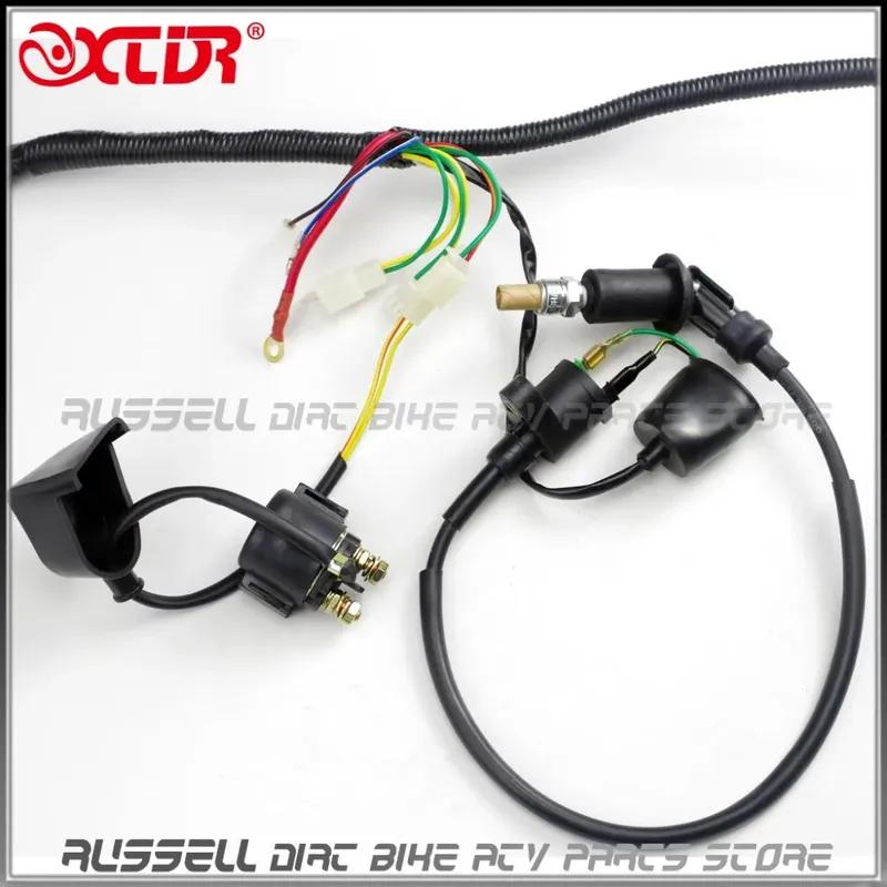 ATV Quad GY6 125cc 150cc ELECTRICS Stator Wire Wiring Harness Loom Magneto Ignition Coil CDI Rectifier Solenoid Parts