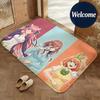 Soft Flannel Floor Mat Anime The Quintessential Quintuplets Floor Mat Non-Slip Absorbent Doormat Bathroom Bedroom Home Decor Rug