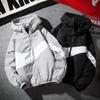 Men's Autumn/Winter Cotton Hooded Windbreaker - Trendy Sporty Jacket for Teens