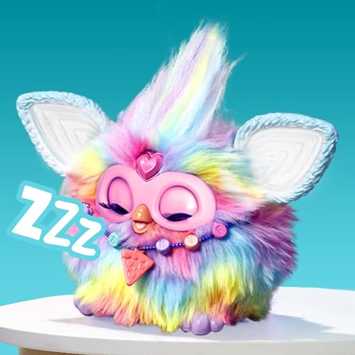 Hasbro Furby Tie-Dye Sprachgesteuertes Interaktives Spielzeug für Jungen und Mädchen ab 6 Jahren mit 15 Mode-Accessoires, Animatronisches, Motorisiertes Plüschtier für Kinder