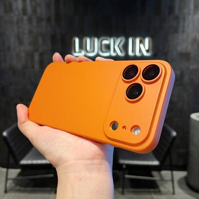Luksusowe etui PC z powłoką w kolorze, ultra cienkie, matowe, na iPhone 17 Air 16 15 14 13 12 11 Pro Max, ochrona aparatu ze szkła, odporne na wstrząsy