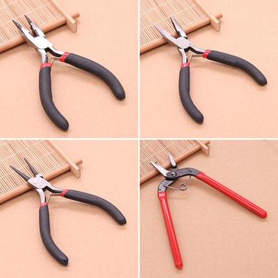 Vintage DIY Handcraft Pliers Set: Bent Nose, Bent Hook, Needle Nose, Flat Nose, Round Nose, Cutting, Punching Pliers