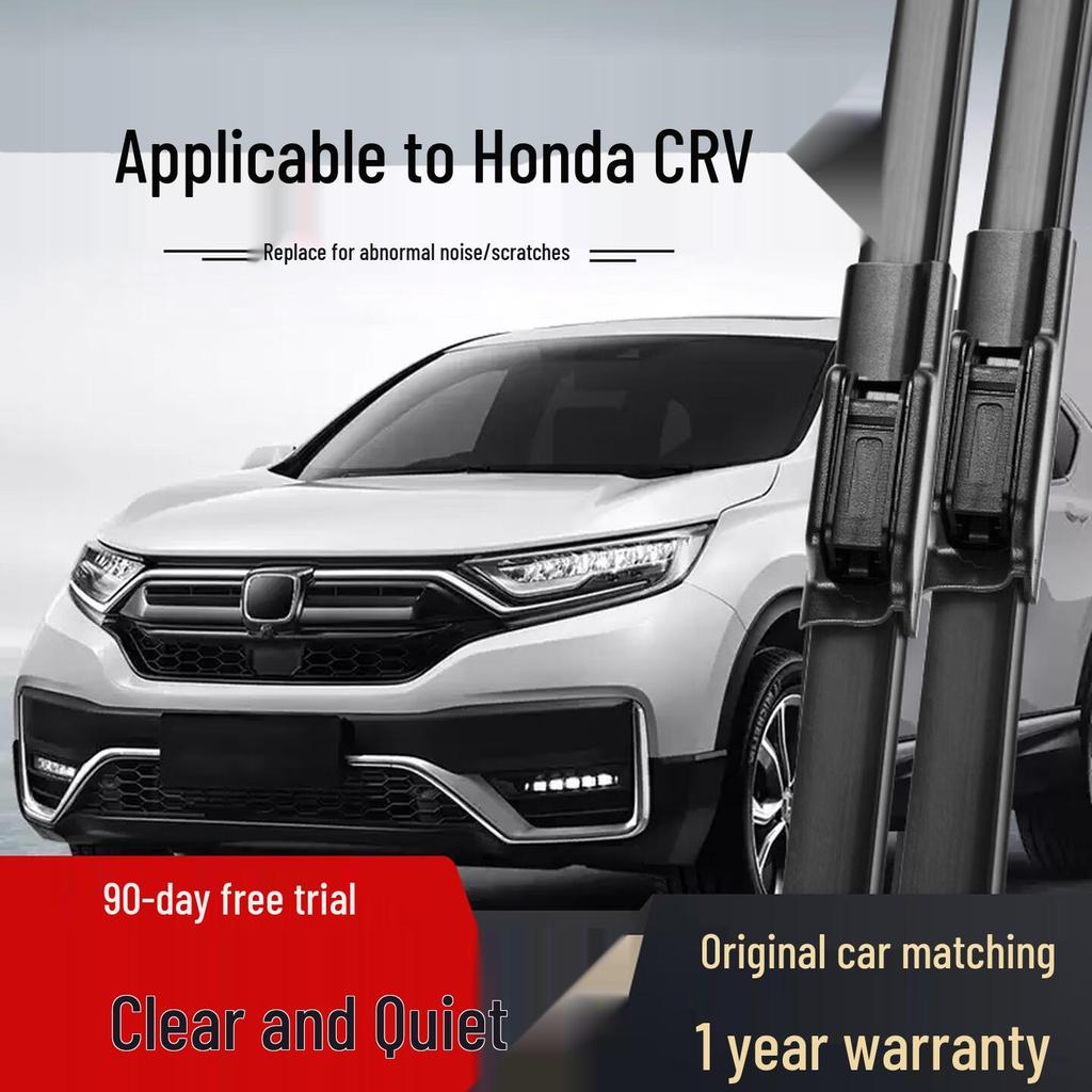 Compatible Honda CR-V Wiper Blades: Front 17", Rear 19", Rubber Strip 21" for 2007-2023 Models.