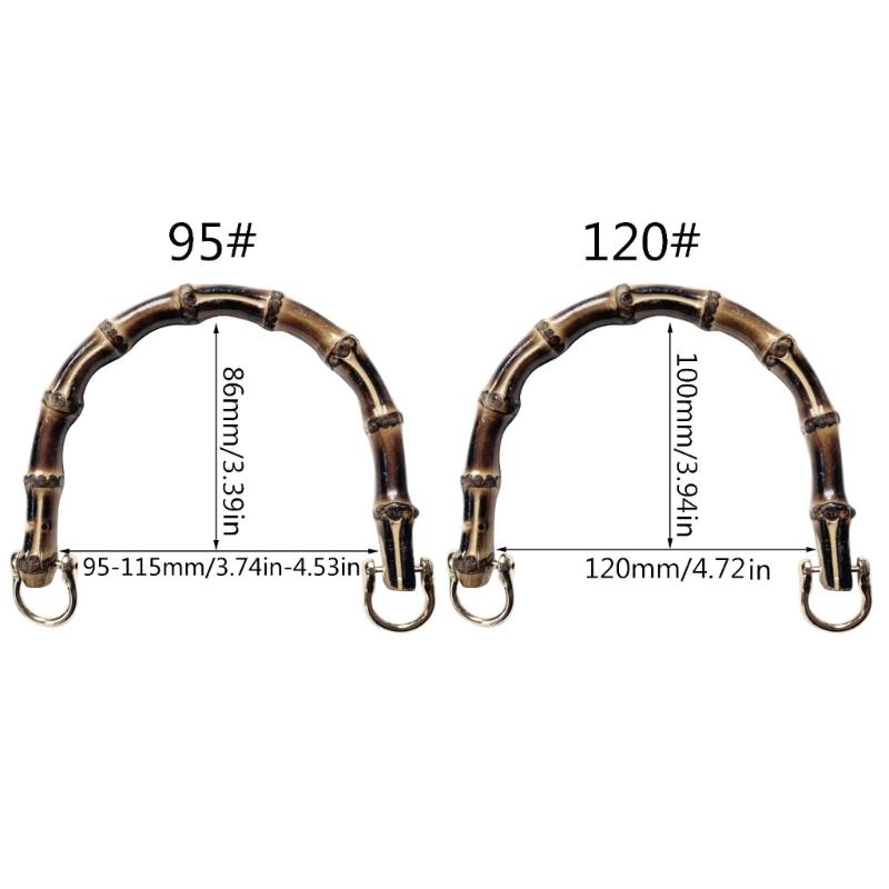 Manico Borsa Fatto a Mano, Manici Accessorio Cinturino Borsa Naturale Fai da Te con Superficie Liscia Colore Naturale Manico per Borse in Bambù
