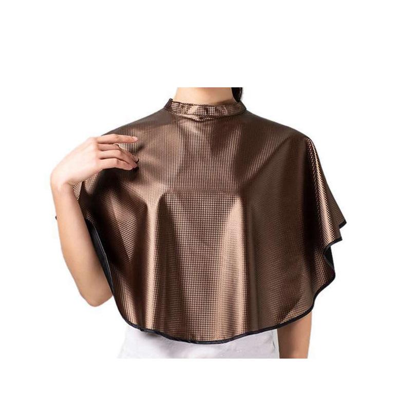 

Профессиональный кожаный платок для стрижки волос, парикмахерский водонепроницаемый фартук для окрашивания волос, антипригарный, легкоочищаемый, парикмахерский стиль, ткань коричневый