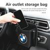 For BMW 5  E39 Car Air Vent Storage Pocket Phone Holder Coin Key Card Organizer For BMW M F10 F20 F30 F40 F15 F25 F26 F31 F49 E62 E83 E84