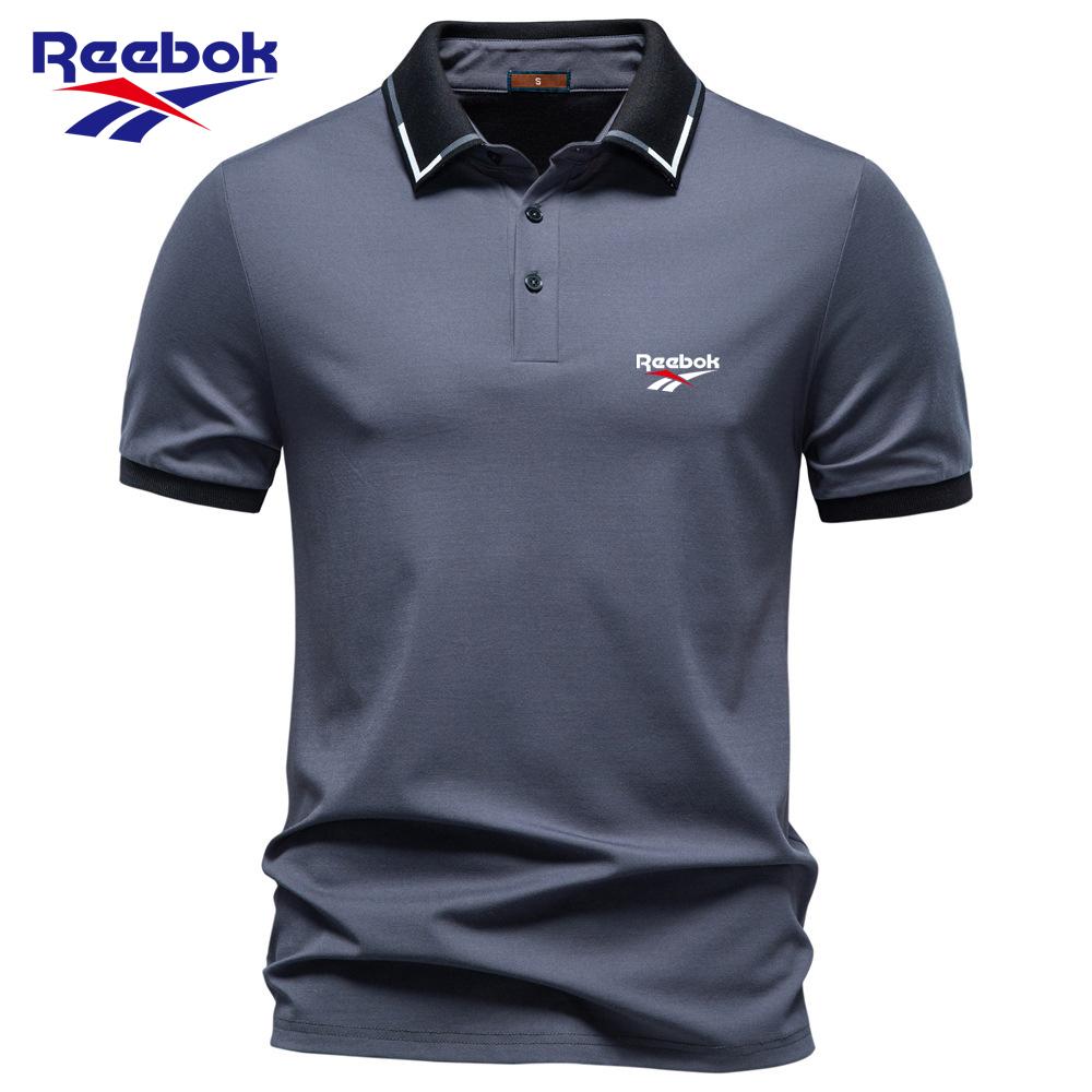 

Reebok 2026 Spring/summer Women s Embroidery Jacquard Lapel Polo Shirt Casual High-quality Tencel Solid Color Short Sleeved T-shirt 2XL