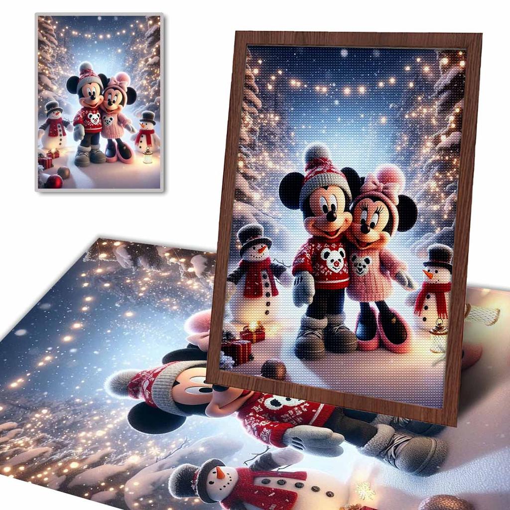 DIY Diamond Painting Minnie Mickey Cross Stitch Kit Mosaic Art Diamond Painting Full Circle Diamond Home Decoration
