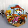 1pc Hello Kitty Pumpkin Patch Automatic Opening/Closing Umbrella - Portable Tri-Fold Design with 8-Bone Iron Frame - Outdoor for Fans, Travelers, Ever
