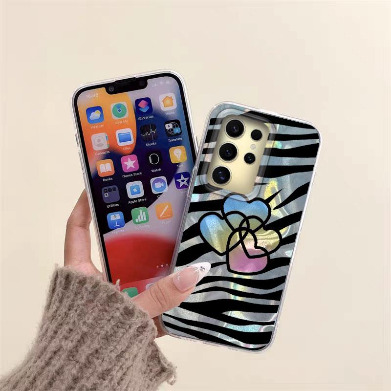 Case For Samsung Galaxy  A56 S24 S25 Plus Ultra A15 A25 A55 A35 A16 A26 A36 Phone Cover Gradient Color Cat Leopard Print Bumper