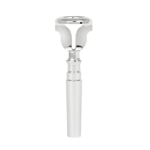 Hilitand Trumpet Mouthpiece TR-08, Silver-Plated Brass for Practice and Beginners