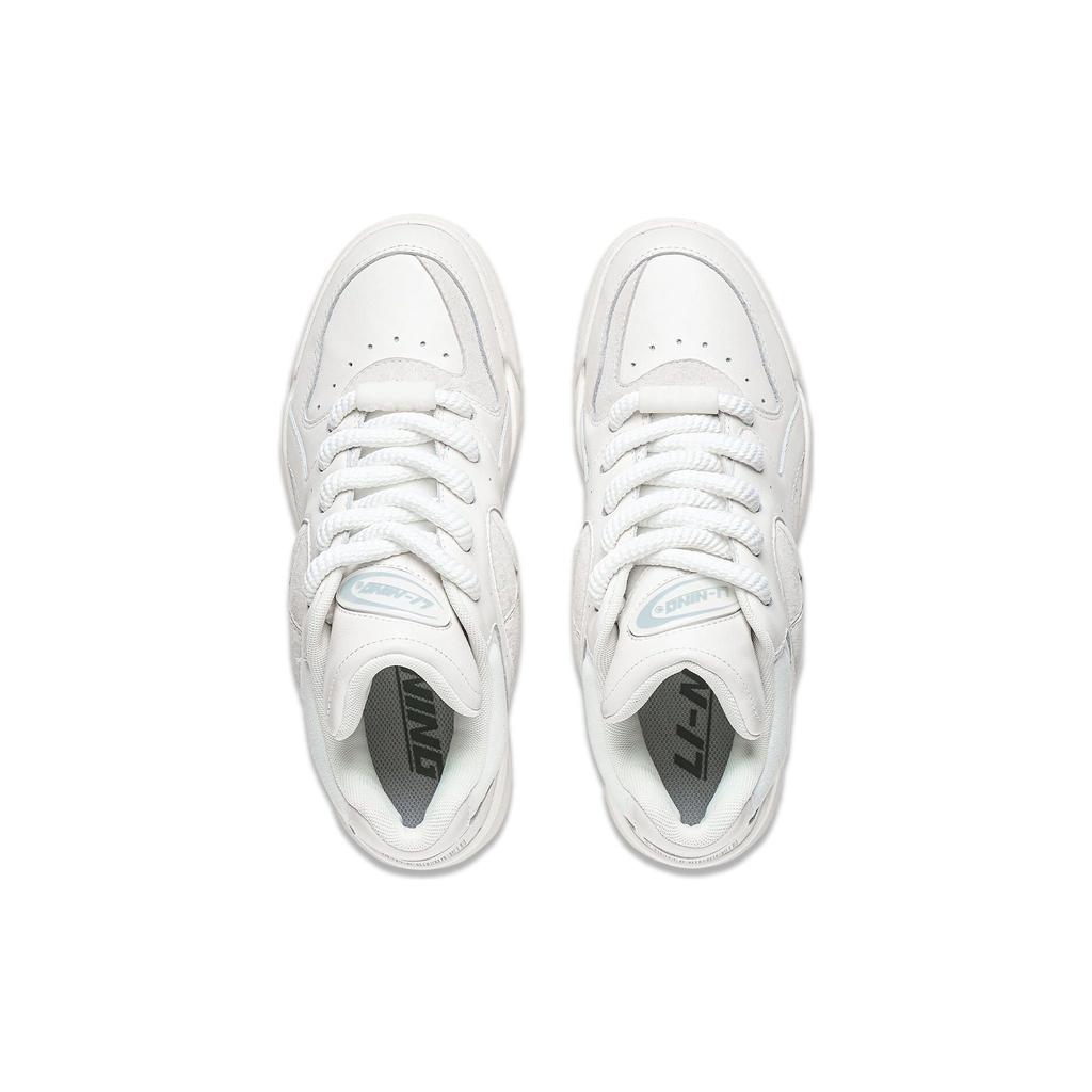 Li Ning Shooting Star Comfortable Shock Absorbing Low Top Casual Shoes Unisex Casual Shoes Standard-White AZGT085-5