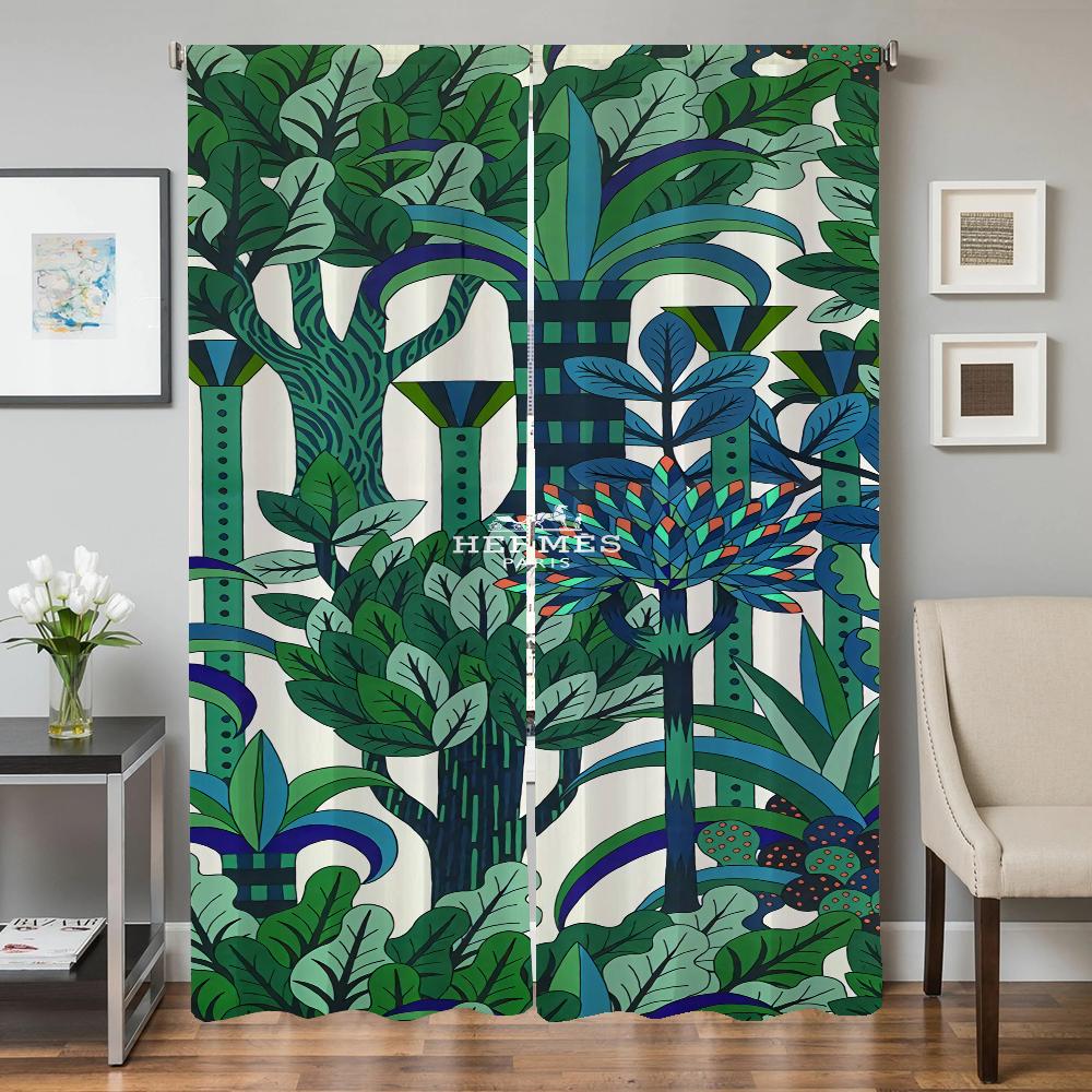 

Длинные шторы для гостиной, 2 шт., затемняющие шторы, дверные шторы, роскошные бренды H-hermes-s, перегородка, украшение для спальни, дом W86xH183cmx2pcs-CL