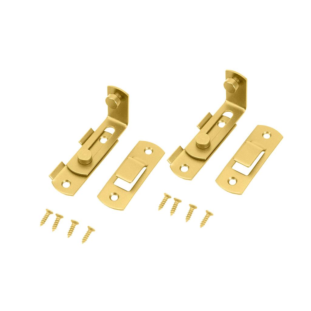 90 Degree Door Latches Sturdy Stainless Steel Finish Accessory for Secure Sliding Door Window Fence and Pet Door