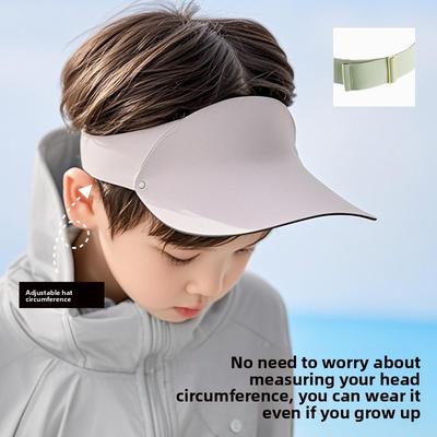 Kids' Sun Protection Hat - Seamless One-Piece, Empty Top Design, UPF50+ UV Blocking, Perfect for Summer Outdoor & Beach, Safe