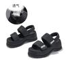 Suction Film Sole Sandals Women Wear Thick Sole Velcro Roman Wind Beach Casual Sandals 2025 New Summer Women's Shoes