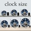 Superior-Grade Dark Blue Superior-Grade Nautical Premium-Quality Sail-Craft First-Class Wooden First-Class Wall Premium-Quality Clock 10-16Inch