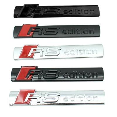 1Pc ABS RS Edition Car Body Fender Side Emblem Sticker Tail Trunk Badge for RS Edition RS3 RS4 RS5 RS7 A3 A4 A6 Q3 Q5 Q7 TT S7 S6 S8