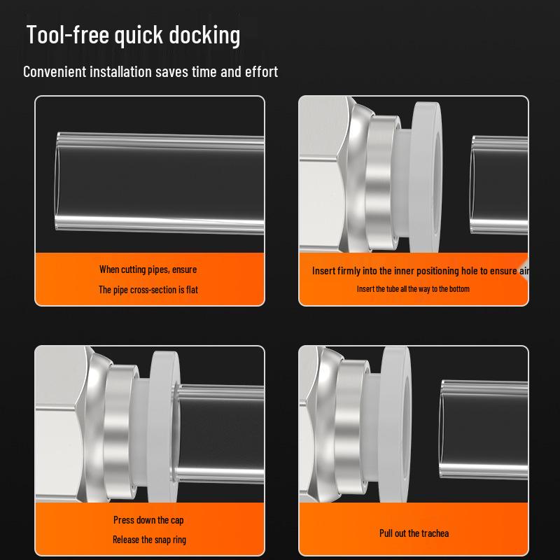 UK/US Quick Connect Fittings - Blue/Black/White Caps, Air Hose Models PU, PV, PY, PE (1/4 & 3/8)