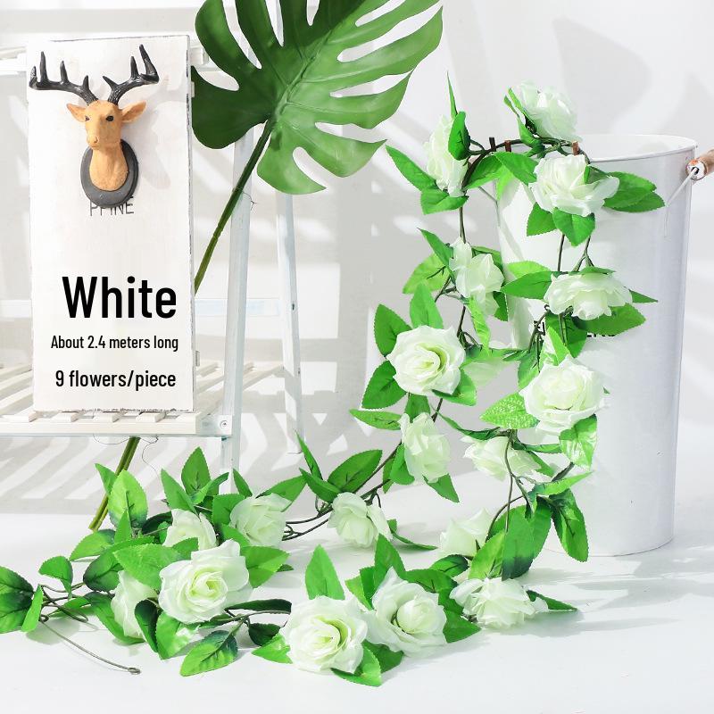 Künstliche Kirschblütenranke - Seidenblume mit 45 Rosenknospen zur Decken- oder Wandhängedekoration