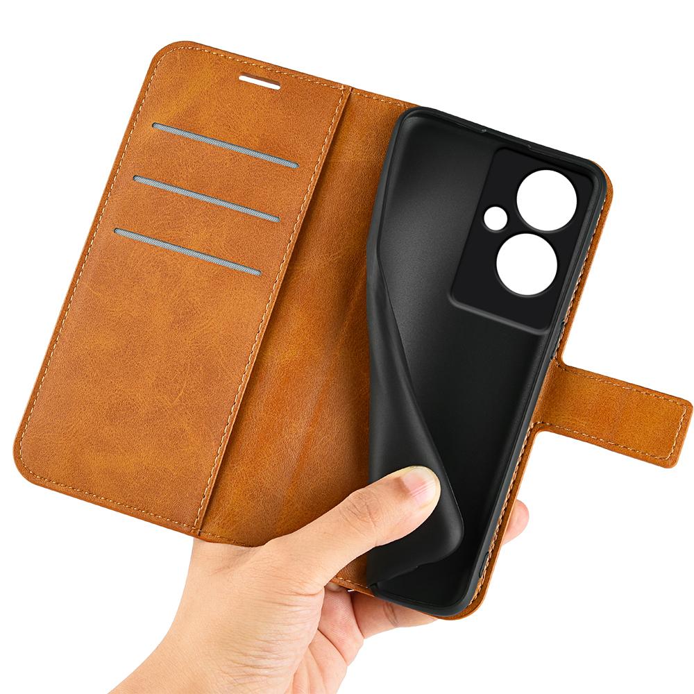 For Oppo A79 5G/A2 5G Case PU Leather Calf Texture Wallet Phone Protector
