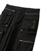 Uallong Lowrise Washed Curve Cargo Pants - Black