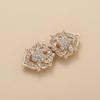 1 Pair Alloy Cardigan Collar Clips Holder Women Decor Crystal Cape Cloak Clasps Fasteners Buckle Brooch Clip