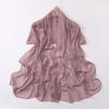 Chiffon Long Scarf Double Heart Rhinestone Ethnic Headscarf For Women