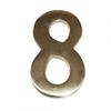 DOOR NUMBERS FROM 1 TO 9. 10cm. CHOOSE NUMBER AND FINISH. BRASS PLATED FINISH NUMBER EIGHT