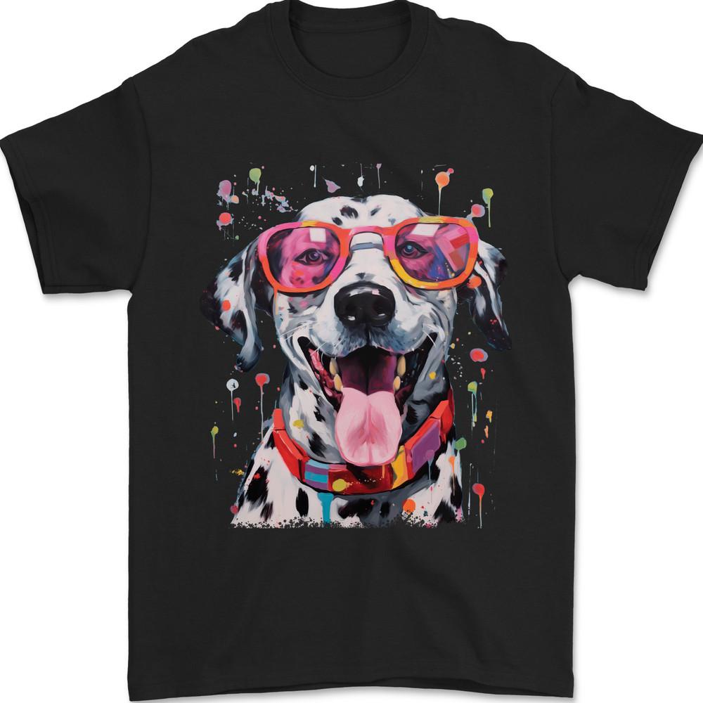 Atistic Dalmation Dog Mens T-Shirt 100% Cotton Unisex T-Shirt M