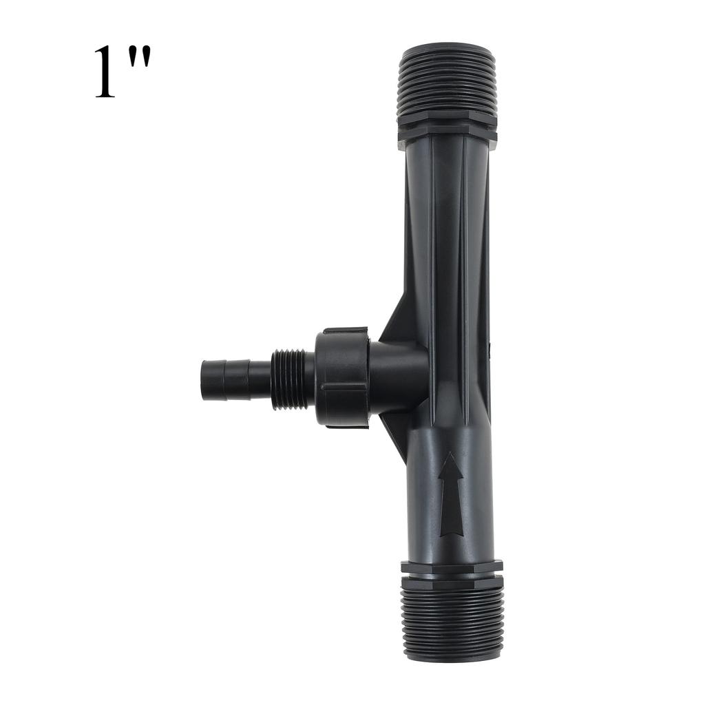 1PC Plastic Irrigation Fertilizer Injector Tube 1/2 3/4 1inch Thread for Agricultural Fertilizer Irrigation Swimming Pool Black