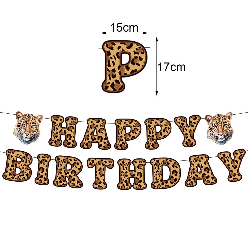 Rosa Leopard Geburtstagsparty Dekoration Tier Leopard Thema Geschirr Becher Teller Banner Ballons Geburtstagsparty Zubehör Geschenke