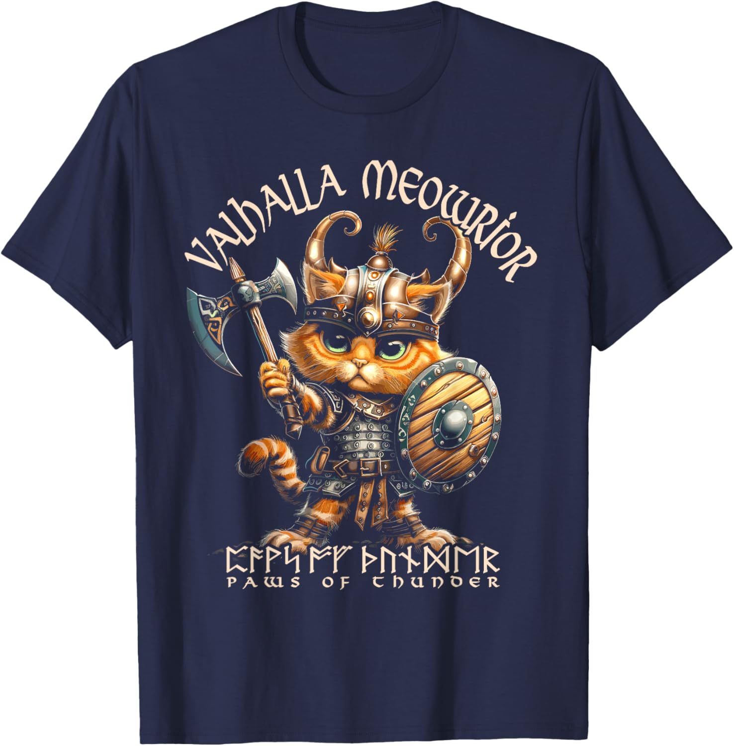 

Norse Valhalla Nordic Cat Warrior TShirt 100 Cotton ONeck Short Sleeve Summer Casual Mens Tshirt Streetwear 4XL