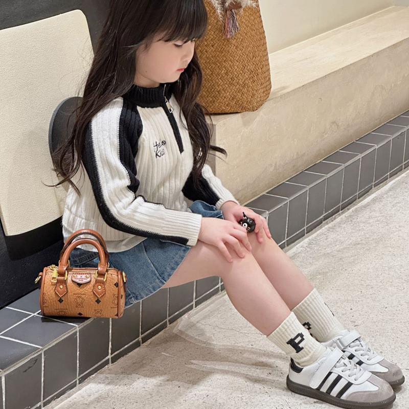 Unisex Bear Print Shoulder Bag  Boys  Girls Korean  Style Stylish Mini Handbag