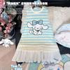 Cartoon Striped Girls Sleeveless Dress with Flutter Sleeves Summer Casual Wear