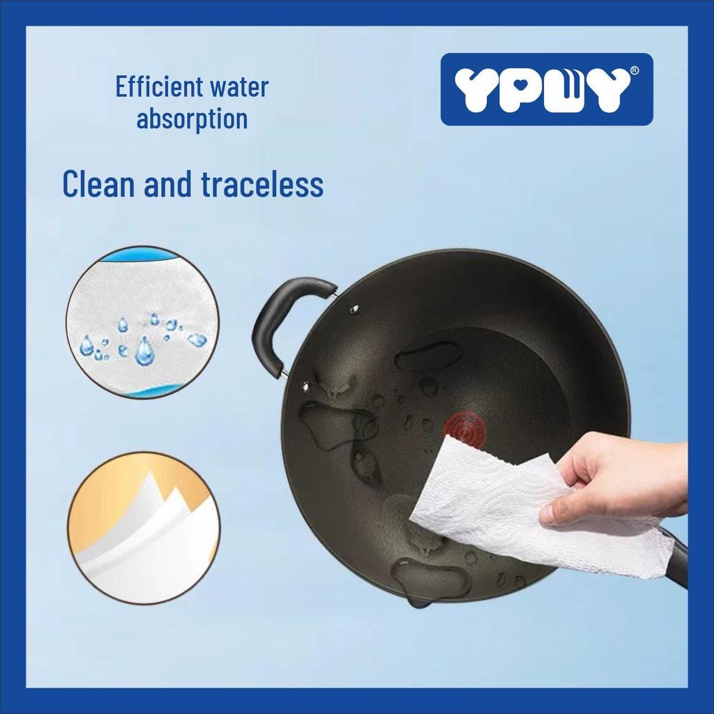 YPWY Kitchen Paper Towels - Disposable, Oil & Water Absorbent for Food Prep.