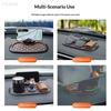 Universal Car Dashboard Mat With Hide Parking Number Plate Anti Slip 360-degree Rotation Phone Holder Interior Accessories