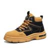 Fashion Men Boots Casual Shoes Leather Outdoor Platform Walking Fashion Luxury Designer Work High Top Ankle Sneakers Cowboy Winter Work