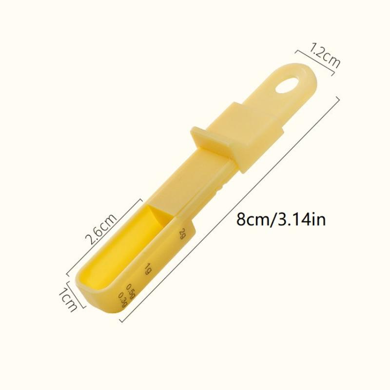 

1pcs 8cm/3.14in Adjustable Kitchen Scales Measure Cup With Four-Position Scale For Salt Soup Coffee Tea Powder Kitchen Gadgets