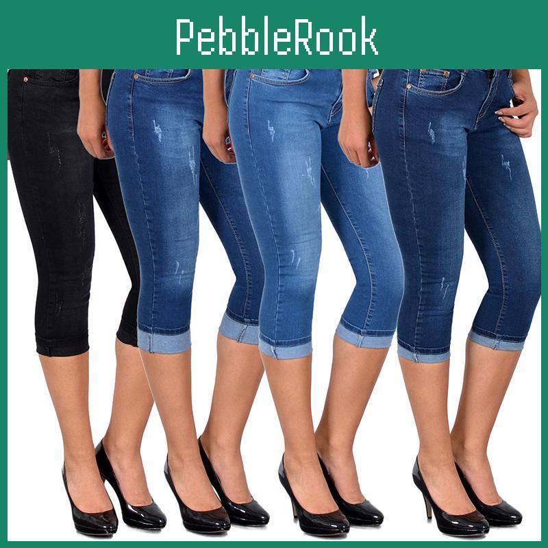 Summer Capri Jeans Women Danim Mid Jeans Bermuda Skinny Knee Length Middlewaisted Jeans Pants