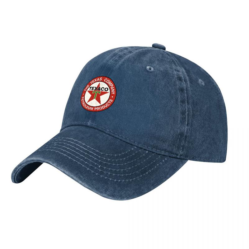 Texaco Logo Washed Cotton Baseball Cap Classic Red Star Design Vintage Style Adjustable Fit Durable Canvas Material Unisex Hat