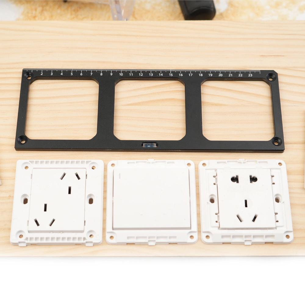 86 Box Switch & Socket Hole Punching Mold - Woodworking Template for Wardrobe Socket & Wire Box Grooving