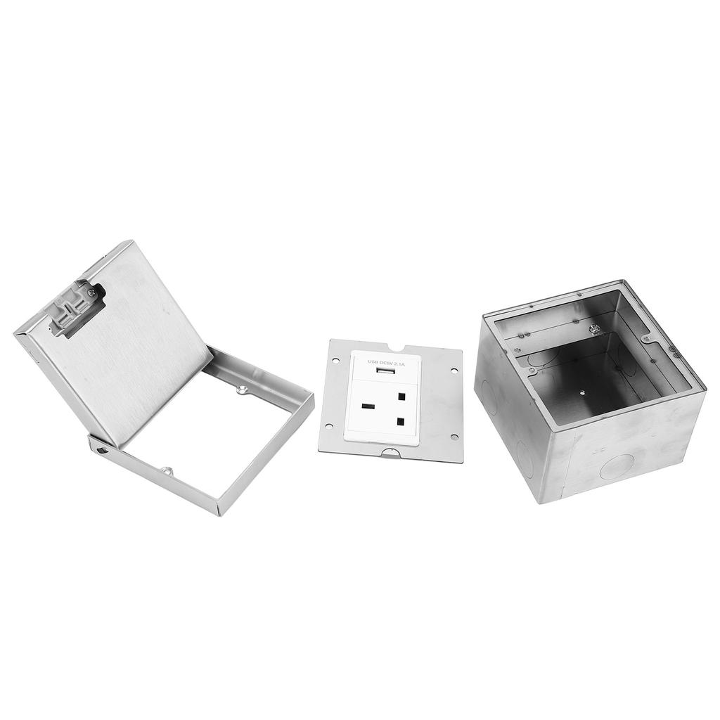 Concealed Socket 3 Holes Floor Outlet Waterproof Electrical Outlet Box for Conference Room Counterto