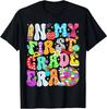 In My First Grade Era Groovy Back To School Teacher Student T-Shirt Back To School Tees,Teacher,Colorful Doodle,First Day