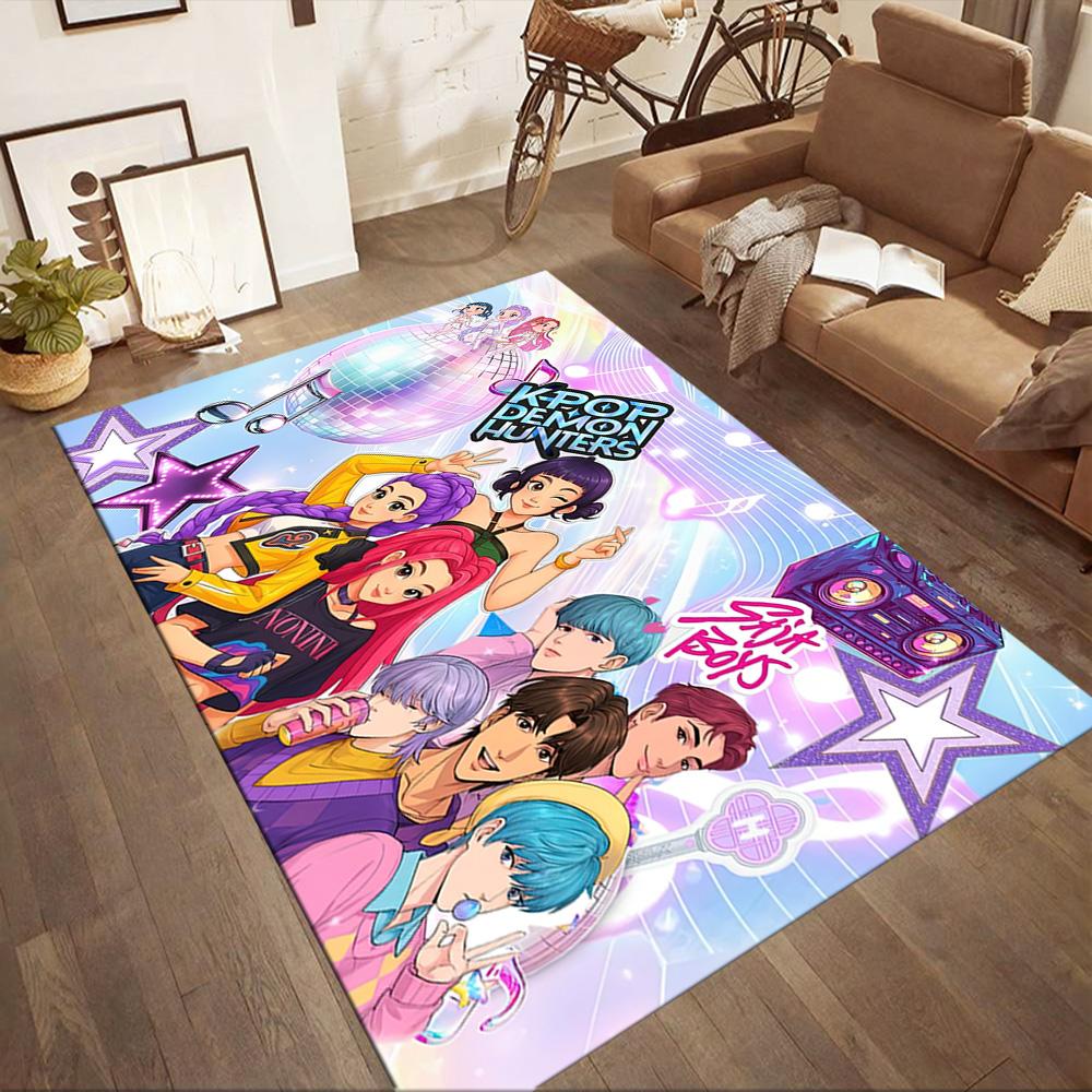 Stars And Characters Dance Square rugs are a great choice for living rooms, bedrooms, home décor, and as gifts.