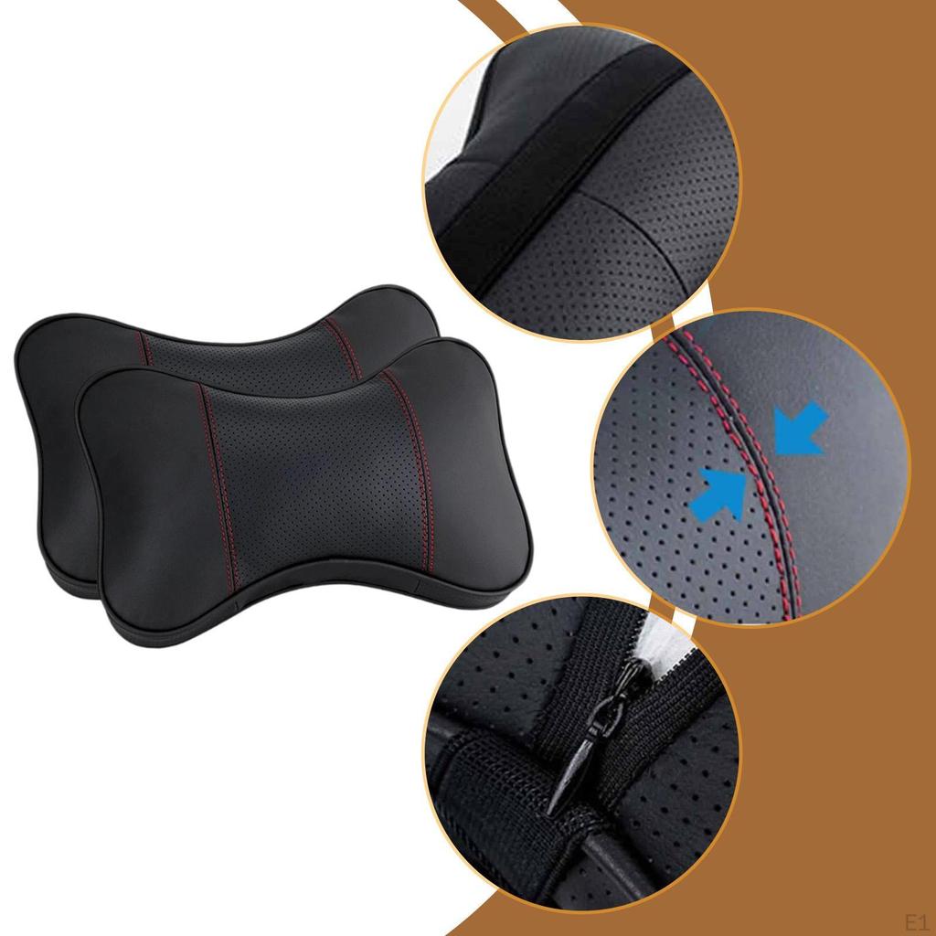 2 Bucăți Perna de Gât Auto Tetieră Accesorii Auto Ușor de Instalat Moale