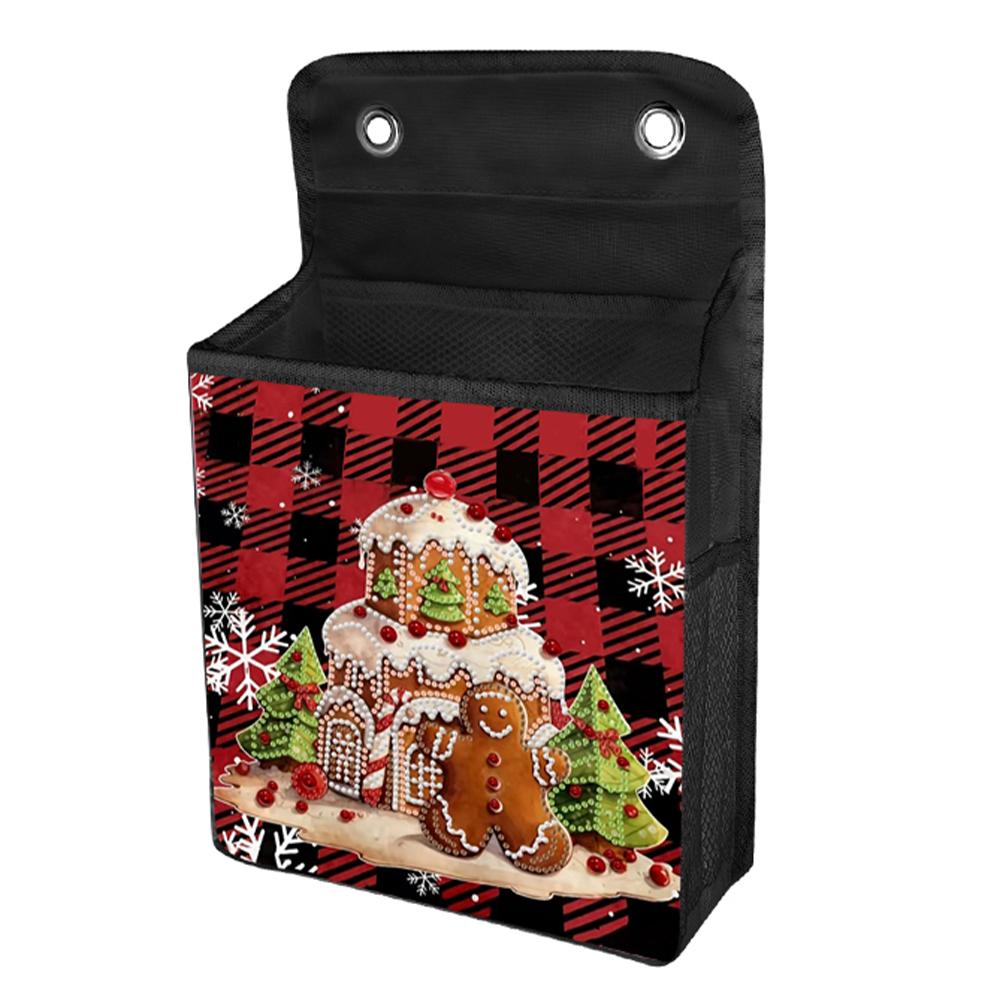 Christmas DIY Diamond Art Hanging Storage Bags Canvas Diamond Painting Hanging Storage Bag Diamond Painting Wall Hanging Bags