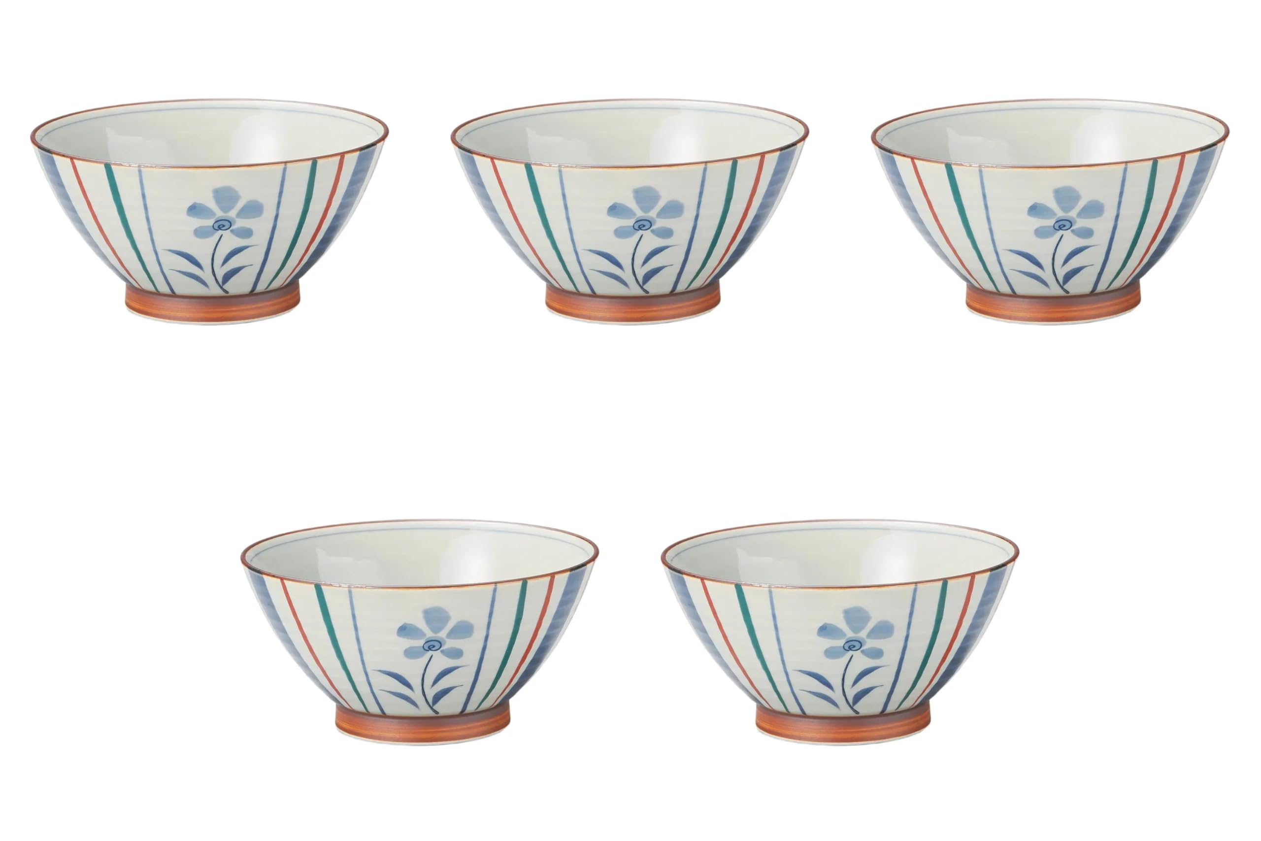 

Set of 5 Nishiki Tokusa Bowls x Arita Setomonohonpo [18 9cm] Multi-purpose bowls, ware,