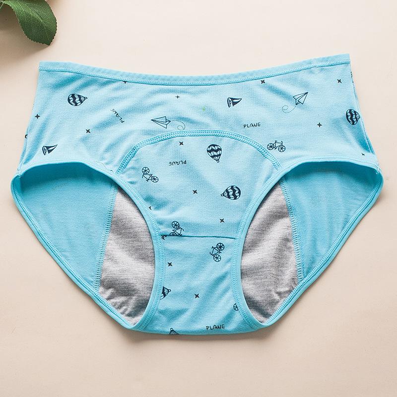 Girls Underwear Hygienic Pants Leak-proof Menstrual Panties S синий